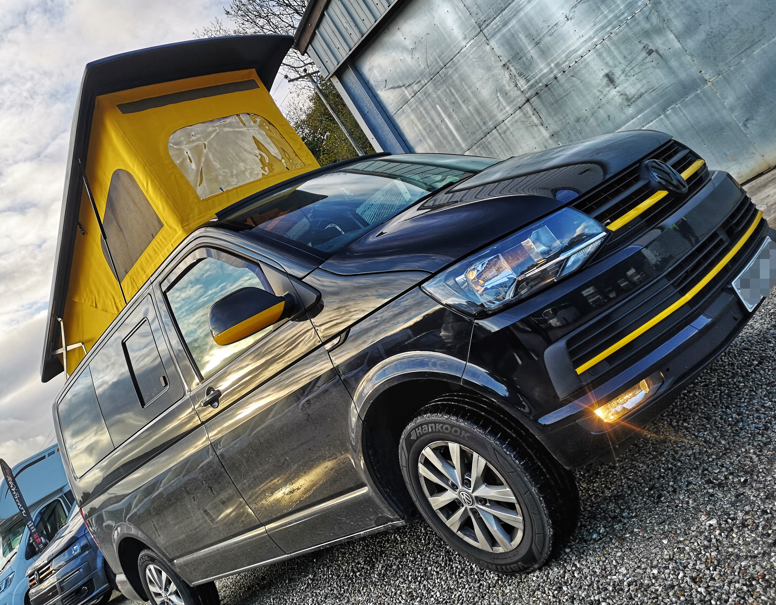 Yellow T5/T6 elevating pop-top roof canvas